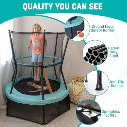 60-Inch No-Spring Kids Trampoline thumbnail 3