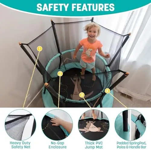60-Inch No-Spring Kids Trampoline thumbnail 4