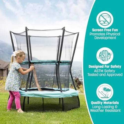 60-Inch No-Spring Kids Trampoline thumbnail 7