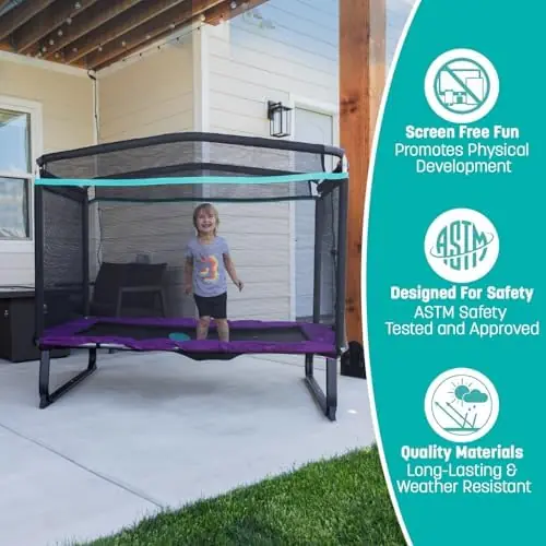 6 x 4' Kids Mini Trampoline - Purple thumbnail 6