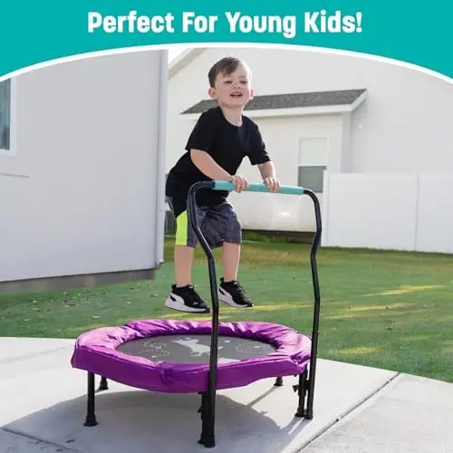 36-Inch Mini Trampoline with Handlebar thumbnail 5