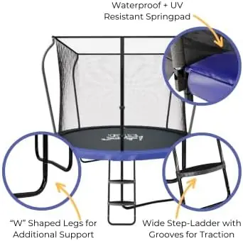 123JUMP 10' Round Trampoline with Ladder thumbnail 5