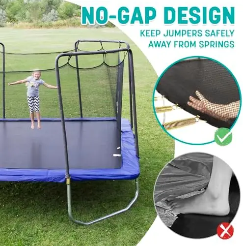 14' Square Trampoline with Enclosure thumbnail 4