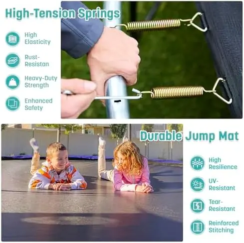 14' Square Trampoline with Enclosure thumbnail 8